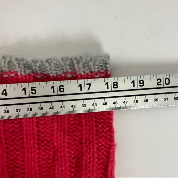 NWT Nordstrom Free Press Infinity Knit Scarf Red Grey New With Tags Warm Cozy - Picture 6 of 7